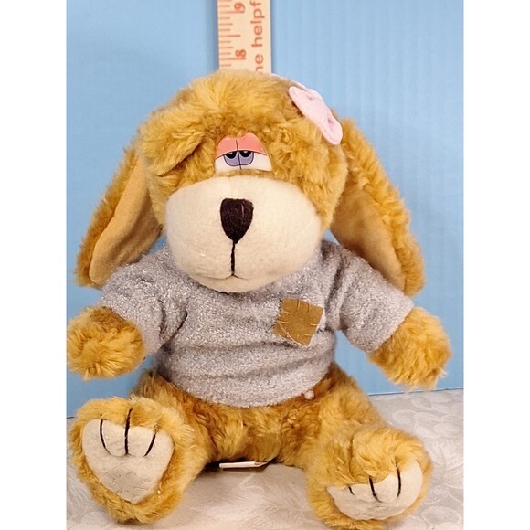 VHTF Vintage Shalom Brown Puppy Dog Plush Stuffed Animal Toy Collectible 8"ish - Picture 3 of 16